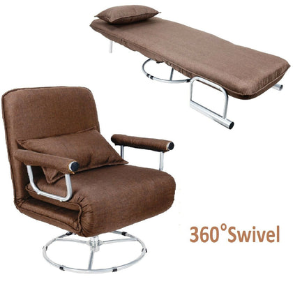 Sofa Bed Folding Bed Lounge Chair Sleep Convertible Armchair Height Adjustable