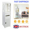 3 Tiers Modern Bathroom Furniture Cabinet Wood Slim Shelf Cupboard Storage Unit