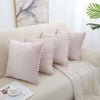 1/2x Velvet Cushion Cover Pom Poms Home Decorative Sofa Car Throw Pillow Case UK