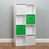8 Cube Storage Unit White/Green Boxes Childrens/Kids Bedroom Toy Basket Shelves