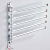 5 Arm Stainless Steel Towel Rack Holder Bathroom Wall Mounted Hanger Swivel Rail