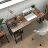 HOOBRO Computer Desk Industrial Office Desk with 2 Shelves Sturdy Writing Desk