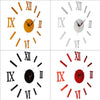3D DIY Wall Clock Roman Numerals Luxury Mirror Sticker Home Decor Living Room