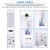 Wooden Bathroom Shelf Cabinet Cupboard White Bedroom Storage Unit Free Standing