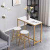 Practical Bar Table Tound Bar Stool Dining Table and 2 Chairs Set Home Kitchen