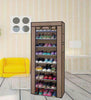 10 Layer Shoes Rack Storage Home Organiser Dustproof Shoe Cabinet Stand Brown