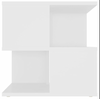 Modern Side Table High Gloss White 40x40x40cm Chipboard Home Living Room Storage