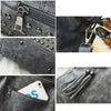 UK Large Lady Handbag Rivets Tassel Leather Messenger Shoulder Bag Travel