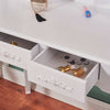 Wooden Dressing Table w/4 Mirror Stool Vanity Makeup Desk Stool Set White/Black