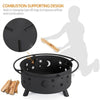 Fire Pits for Garden Outdoor Fire Bowl with Stars Moons Pattern for Backyard
