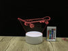 Skateboard - 3D Illusion lamp, 16 colour changing LED Night Light