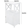 White Bedside Table Bathroom / Hallway Cabinet Cupboard Slim/Small With Storage