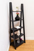 Riva Scandinavian Retro Ladder Bookcase Shelving Shelf Unit Black 5 Tier
