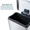 30L 50L Stainless Steel Fingerprint-Proof Pedal Waste Bin Rubbish Trashcan
