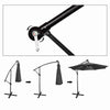Mondeer 3M Garden Banana Parasol Cantilever Parasol Crank Handle with Solar LED