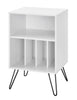Concord Turntable Stand Cabinet Unit & Vinyl Storage White Walnut Oak