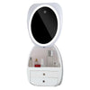 Makeup Organizer Cosmetic Storage Drawer W/ LED Light Vanity Mirror USB Charging