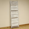 4 Tier White Wash Ladder Shelf Display Unit Free Standing/Folding Book Shelves