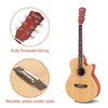 40" Natural Beginner Practice Spruce Front Cutaway Folk Acoustic Guitar w/ Bag