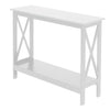 2 Tiers Console Table Shelf Sofa Side Hallway Side End Dressing Table Desk White