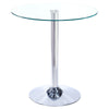 CLEAR ROUND PEDESTAL DINING TABLE LEGS KITCHEN LIVING ROOM COFFEE TABLE 70CM