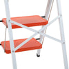 2/3 Step Ladders Portable Compact Folding Metal Ladder Stool Heavy Duty Steel