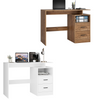 Computer Desk 2 Drawers Writing Table Home Office Workstation Study Desk