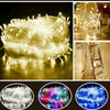 Waterproof String Fairy Lights 20-500 LED Solar Power Battery Outdoor Tree