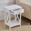 Bedside Table Cabinet Small Side End Table Nightstand Storage Organizer Stand