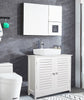 Under Sink Cabinet Storage Unit Cupboard Bathroom Free Standing with Doors White