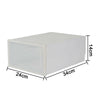 6X Clear Plastic Shoe Storage Boxes Drawer Stackable Foldable Durable Organiser