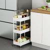 3/4/5 Tier Kitchen Slim Slide Out Trolley Cart Salon Storage Holder Wheeled Cart