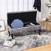 Crushed Velvet Footstool Storage Case Long Bench Piano Seat Make-up Chairs