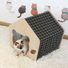 Pet Cat Dog Kennel Indoor Garden Kitten Bed House Shelter Look Through Window UK