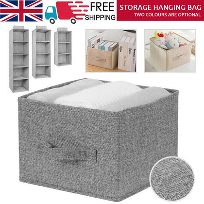 Tidy Hanger Kids Hanging Wardrobe Storage Organiser Shelf Clothes Bag Box Canvas