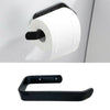 Black Modern Bathroom Wall Accessories Square Toilet Roll Paper Holder Rack UK (Black)