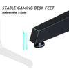 Gaming Table with LED Black Computer Racing Desk with Cup Holder Headphone Hook