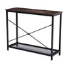 Industrial Wooden Sofa Console Table Storage Shelf Occasional Desk Living Room