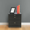 Bedside Cabinet 2 Drawers with Key LOCK Nightstand Table Storage Cabinet Unit