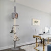 4-Tier Floor to Ceiling Cat Tree Adjustable Climbing Tower Kitty Activity Center