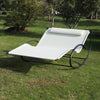 Rocking Double Sun Lounger Day Bed Outdoor Chaise Hammock Garden Patio Furniture