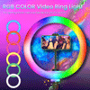 12" RGB LED Ring Light & 1.6M Tripod Dimmable Lighting Kit Makeup Youtube Live