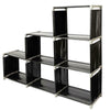 Cube 3 Tier Bookcase Bookshelf Storage Shelf Unit Display Stand 6/9 Compartment