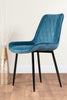 PESARO x2 Luxury Velvet Black Leg Dining Chairs * Returned Item *
