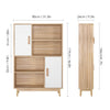 Cupboard Storage Sideboard Display Cabinet Freestanding Bookcase with Doors