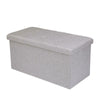2 SEATER LARGE FOLDING STORAGE OTTOMAN BENCH SEAT BLANKET TOY BUTTON CHEST BOX