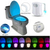 LED Toilet Seat Bowl Night Lights Automatic PIR Motion Sensor 8 Colours Changing
