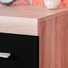 3 Drawer Black & Sonoma Oak Bedside Cabinet Table 3 Draw Chest Bedroom Furniture