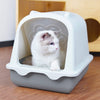 Hooded Cat Kitten Litter Tray Enclosed Pet Loo Toilet Box with Scoop Easy Clean