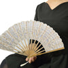 White LACE FAN Folding Hand Held Dance Party Wedding Event Flower Fancy Dress UK